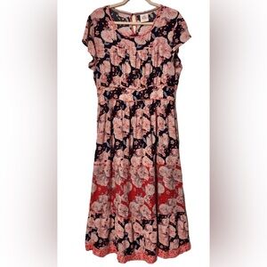 Knox Rose Tiered floral maxi dress